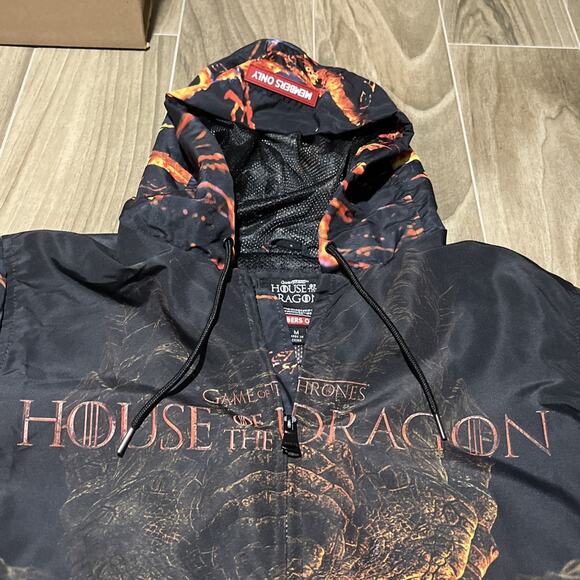 Game Of Thrones House Of The Dragon Windbreaker Jacket Mens Medium Members Only - Picture 4 of 12